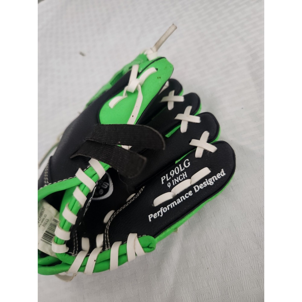 Rawlings PL90LG Players Series 9 Inch Youth Baseball Glove Neon Green‎ Black RH